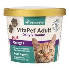 Cat Vitamins + Omegas, Adult Soft Chews, 60-Ct.