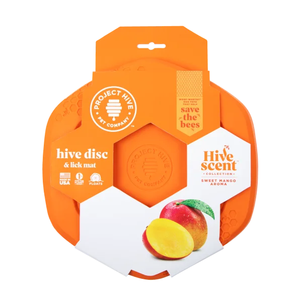 Project Hive Disc & Lick Mat - Sweet Mango Scent