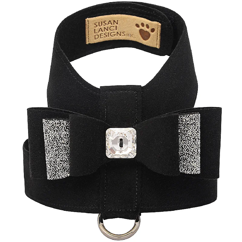 Crystal Stellar Really Big Bow Tinkie Dog Harness: Black