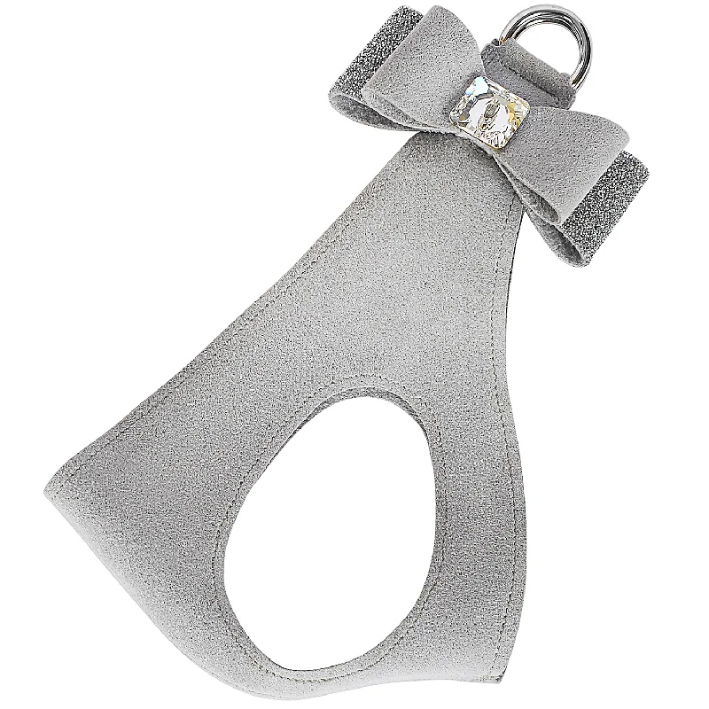 Crystal Stellar Big Bow Step-In Dog Harness: Platinum