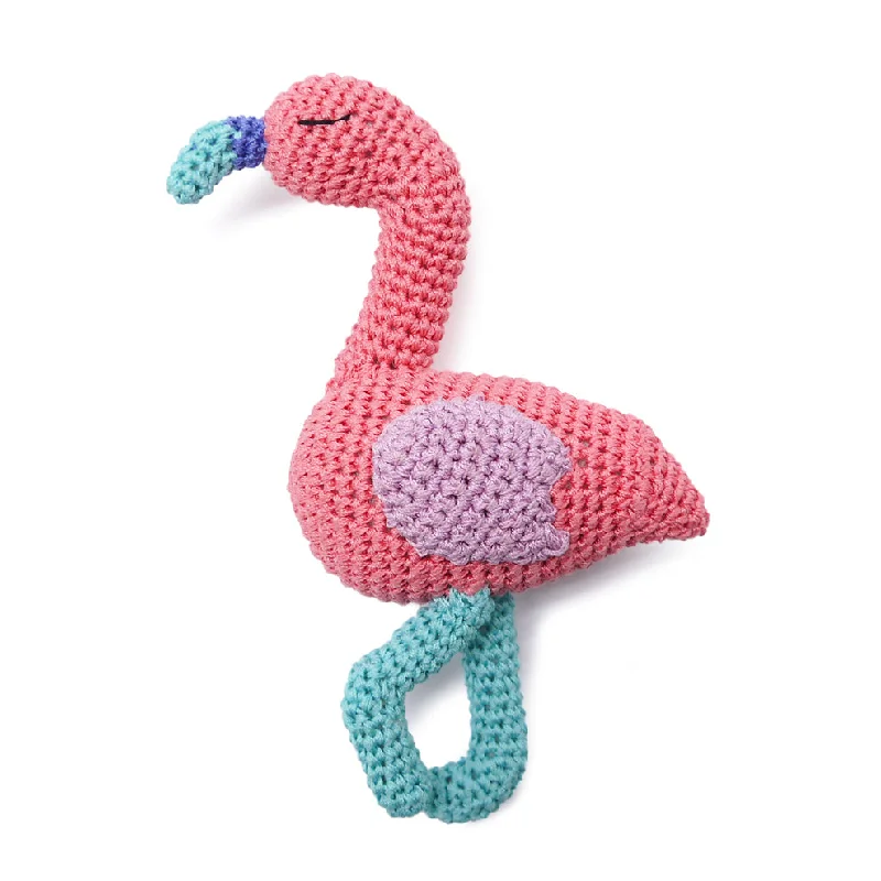 Crochet Flamingo Dog Toy