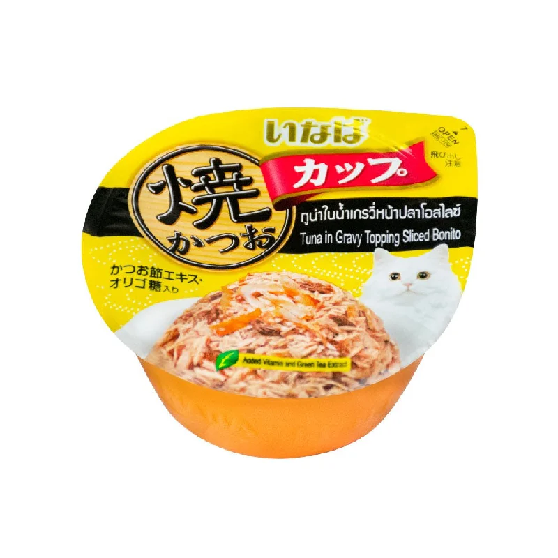 Ciao Cat Cup Tuna in Gravy Topping Sliced Bonito For Mature Cat 80g (IMC104)