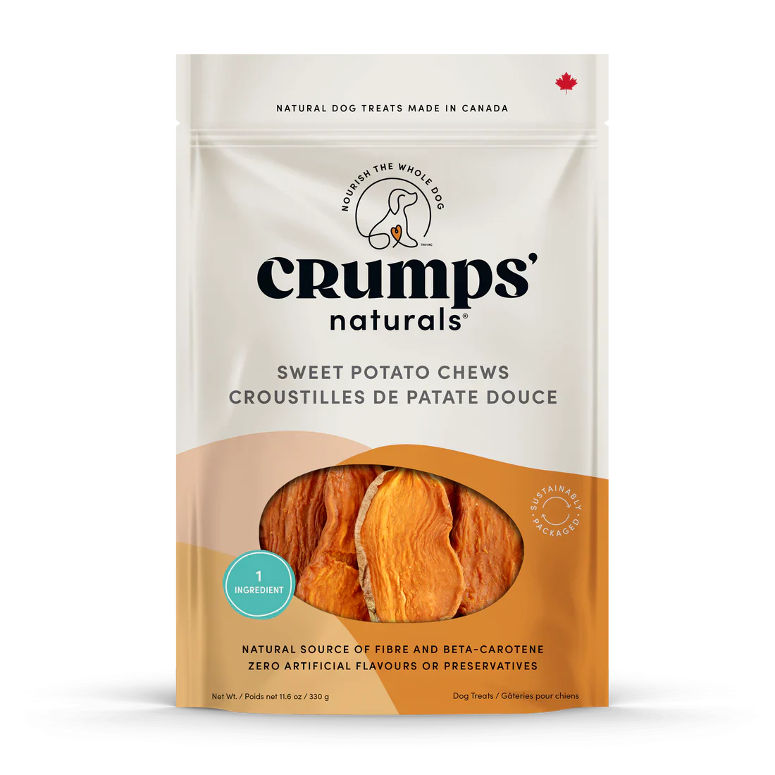 Crumps Naturals Sweet Potato Chews Dog Treats (24 oz)