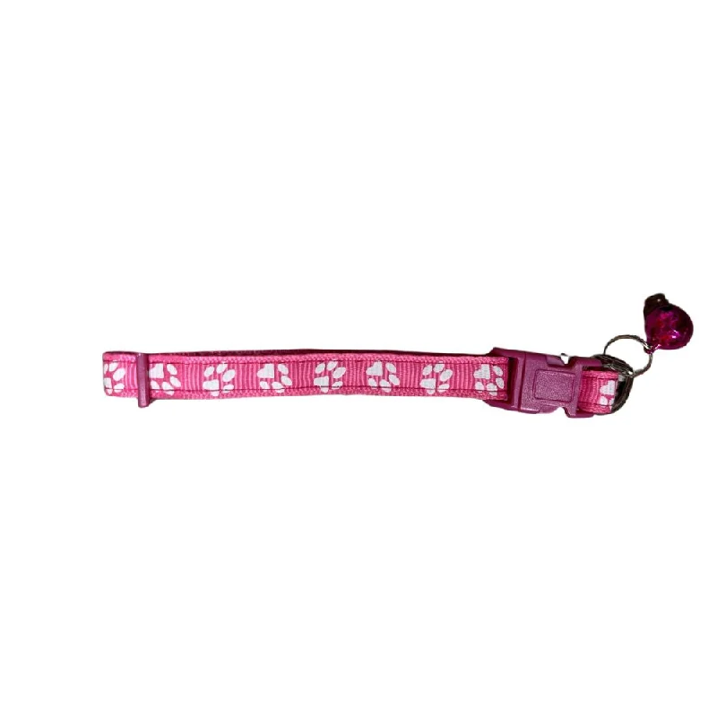 Dog Collar Paw Print Pink