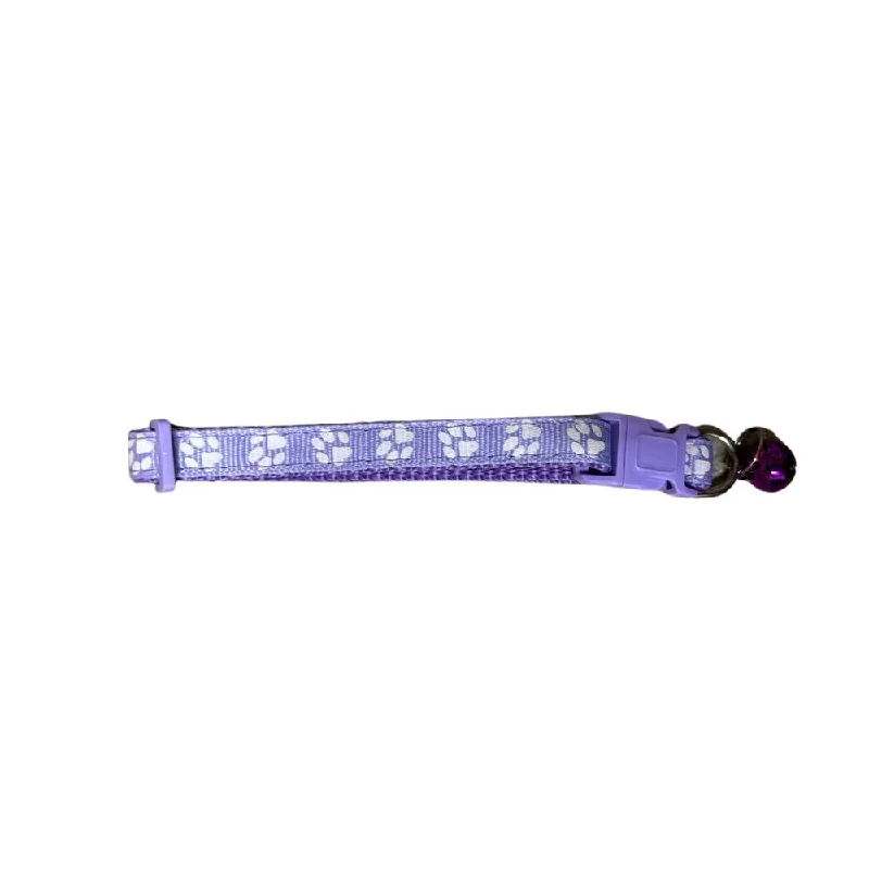 Dog Collar Paw Print Purple