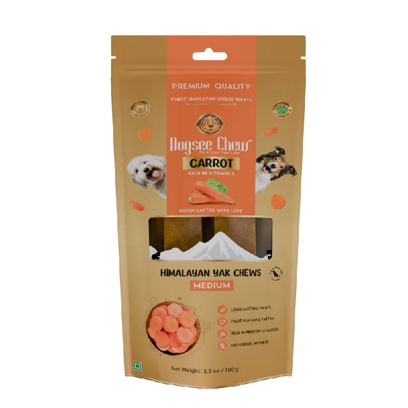 Dogsee Dog Chew Medium Himalayan Yak Chews Carrot 100g