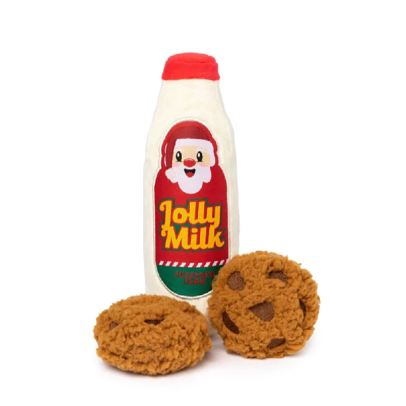 FuzzYard Dog Plush Toy Christmas - Jolly Milk & Cookies