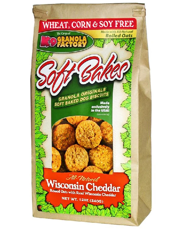 K9 Granola Factory Wisconsin Cheddar Soft Bakes Dogs Treats 12oz