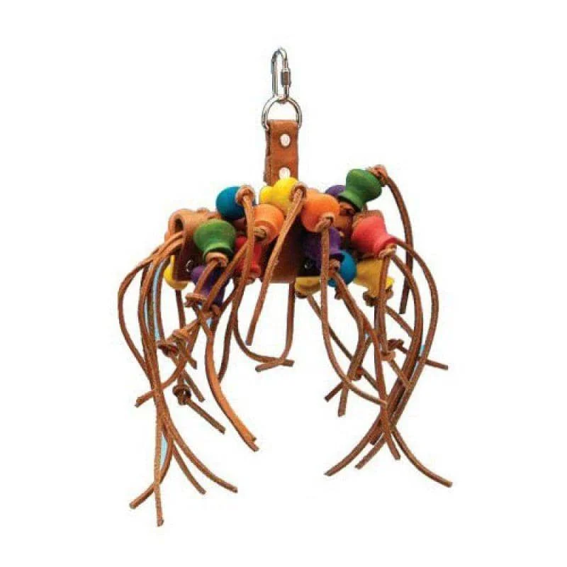 Penn Plax Bird Life Leather-Kabob Parrot Toy - 12" Long - (Small Parrots & Medium Birds)