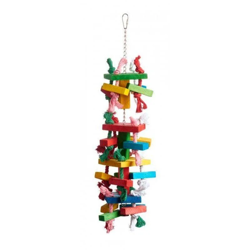 Prevue Bodacious Bites Tower Bird Toy - 1 Pack - (6"L x 6"W x 21"H)