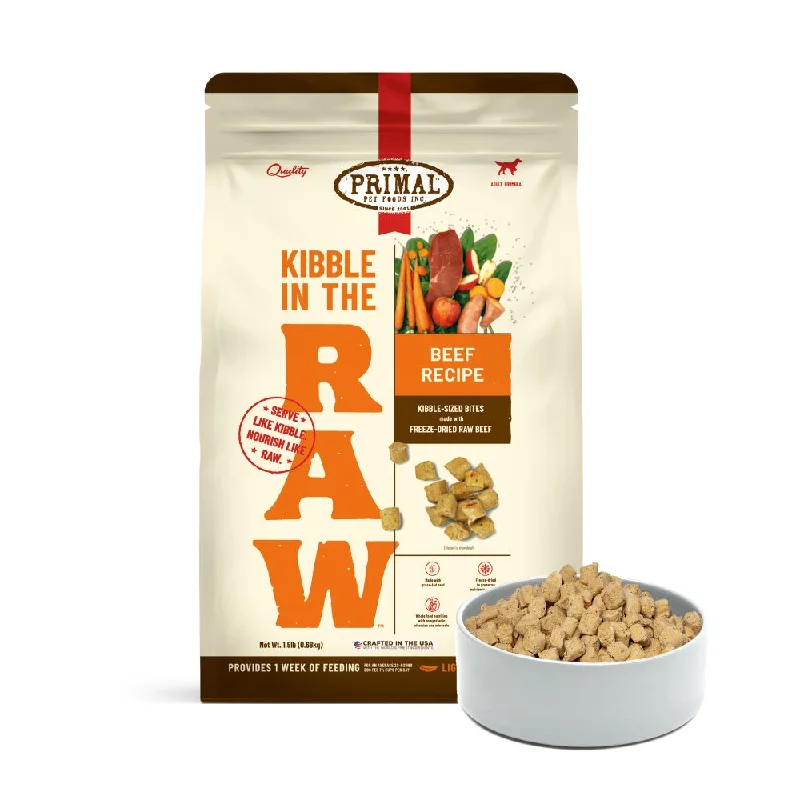 Primal Canine Kibble In The Raw Beef 1.5lb