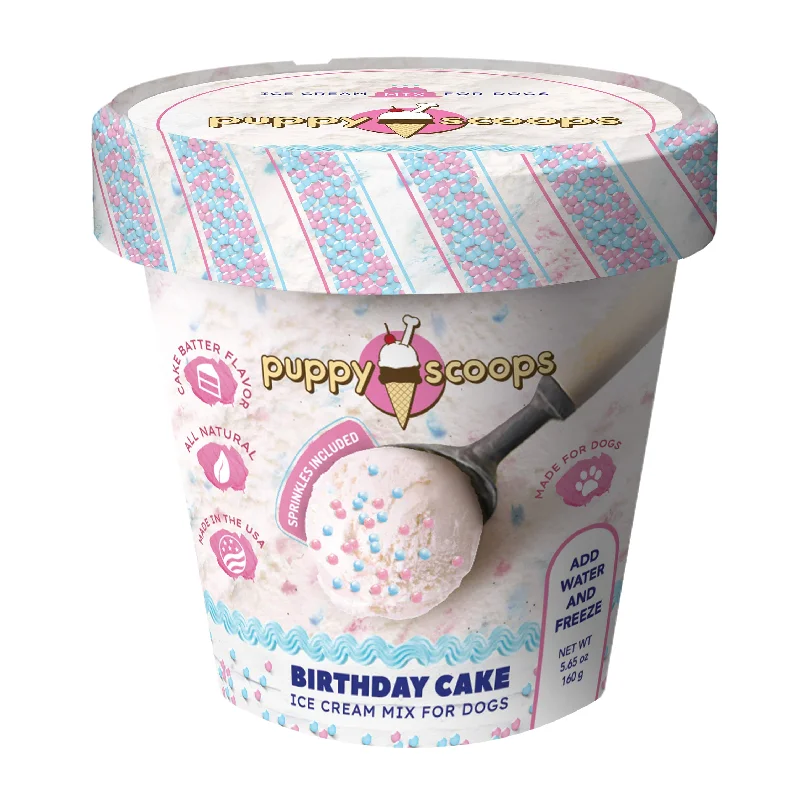 Puppy Scoops Ice Cream Mix - Birthday Cake with Pupfetti Sprinkles (5.65 oz)