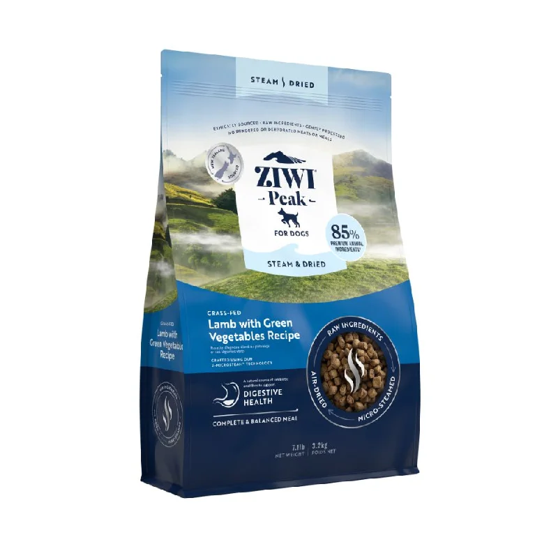 Ziwi Peak Dog Steam & Dried Lamb with Green Vegetables 3.2kg