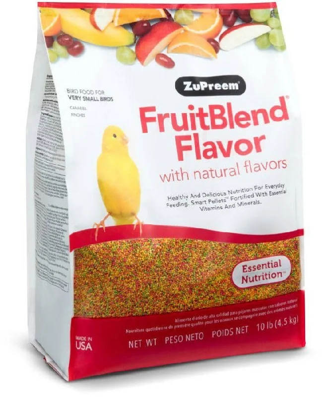 ZuPreem FriutBlend withNatural Fruit Flavors Pellet Bird Food for Very Small Birds (Canary and Finch) - 10 lbs