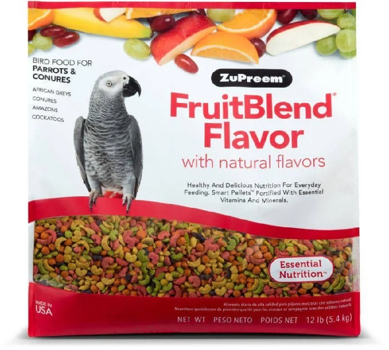 ZuPreem FruitBlend Flavor Bird Food for Parrots & Conures - 12 lbs